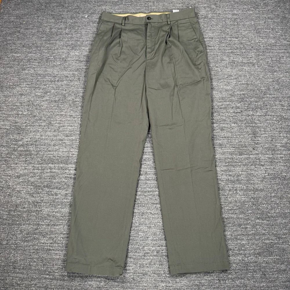 Banana Republic Smithfield Pants Men 32X32 Rapid Movement Chino Relaxed Pleated